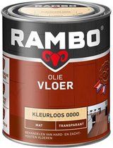 Rambo Vloer Olie Transparant - Mat - Voedt & Beschermt - Accentueert de Houtnerf - Kleurloos - 0.75L