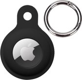 Hoesje Geschikt voor Apple AirTag Hoesje Case Hoesje Geschikt voor Apple AirTag Sleutelhanger Siliconen Hoes - Zwart