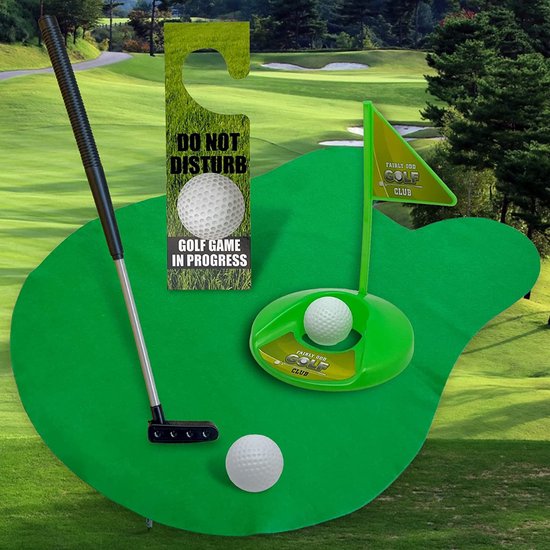 Golfmat - Putting Mat - Golfset - Wc Golfset - Mini Golfset - 6-Delig - Golfclubs - Golfballen — afbeelding 5