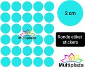 Ronde etiketten stickers "MULTIPLAZA" - 20mm ● TURQUOISE ● 18 x 30 = 540 stuks - labels - markeren - opvallen - ordenen - universeel - knutselen - hobby - archiveren