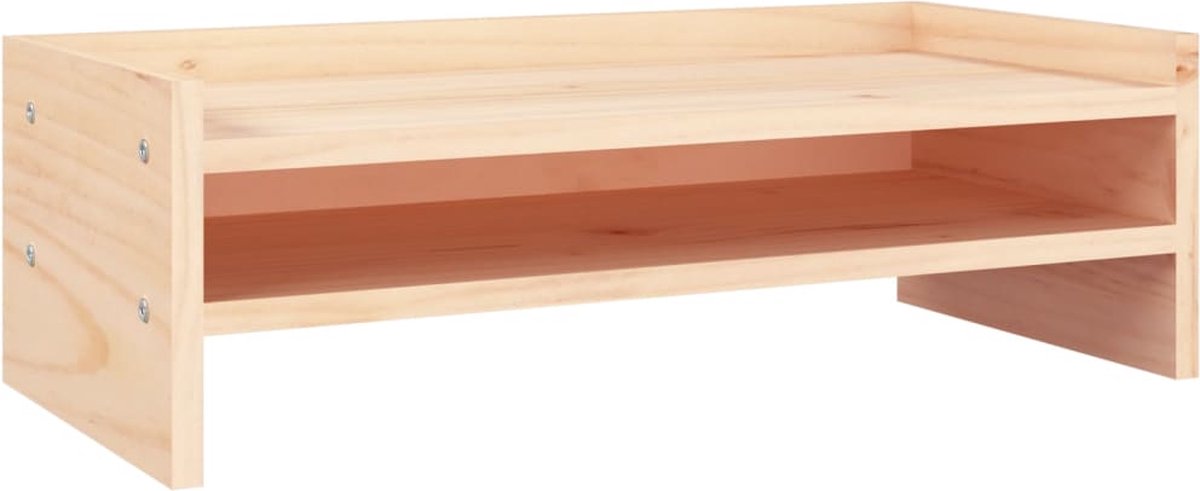 vidaXL - Monitorstandaard - 50x24x16 - cm - massief - grenenhout