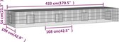 vidaXL - Konijnenkooi - met - 4 - panelen - 433x109x54 - cm - gegalvaniseerd - ijzer
