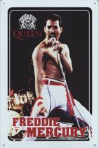 Wandbord Muziek - Freddie Mercury Live In Concert Queen