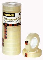 Scotch 5501233 5501233 Plakband Scotch 550 Transparant (l x b) 33 m x 12 mm 12 stuk(s)