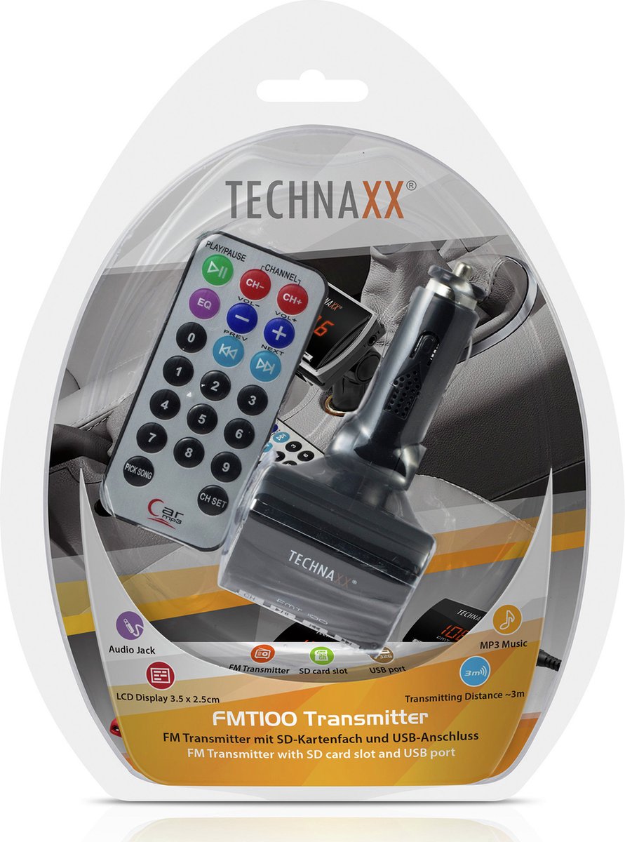 Technaxx - Technaxx Fm Transmitter Inclusief Ab Autoradio - 30 Dagen Niet Goed Geld Terug