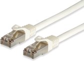 Equip Patch kabel RJ45 Cat6A Pro S/FTP (S-STP) Cat7 ruwe kabel poybag 10,00 m wit