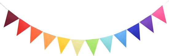 Vilten vlaggenlijn - Slinger - Feest vlaggetjes - Duurzaam - Verjaardag -  Geboorte -... | bol