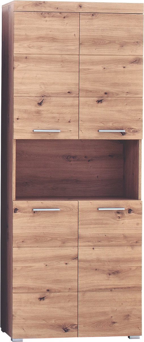 Hoge kast Amanda/Mando | 73 x 31 x 190 cm | Espen-eiken kleur