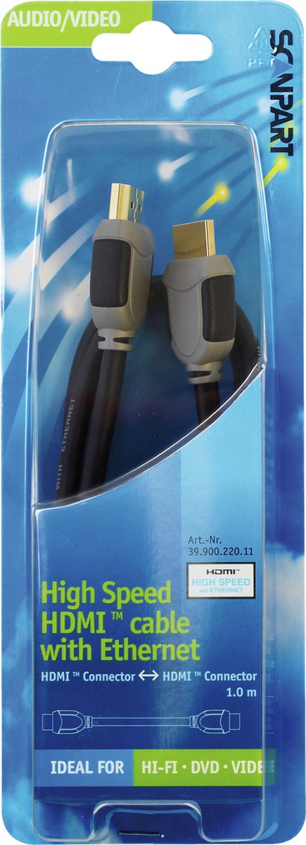 kabel HDMI High Speed ethernet 1.4b 1,0m