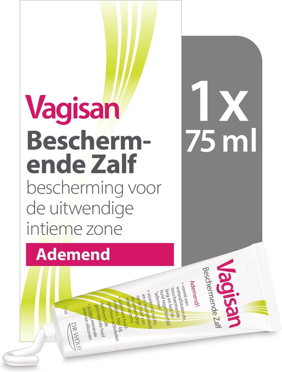 Goedkoopste Vagisan Beschermende Zalf 1X 75ml | Ademende Bescherming voor de Uitwendige Intieme Zone | Dagelijkse Vaginale Gezondheid en Intieme Hygiëne