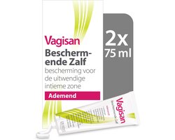 Vagisan Beschermende Zalf 2X 75ml | Ademende Bescherming voor de Uitwendige Intieme Zone | Dagelijkse Vaginale Gezondheid en Intieme Hygiëne