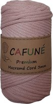 Cafuné Macrame koord - Premium -Zalm Roze-3 mm-75 mt-250gr-Gevlochten koord-niet uitkambaar-Gerecycled-Haken-Macramé-Koord-Touw-Garen-Duurzaam Katoen