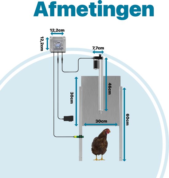 Krovtoy Automatische kippendeur voor kippenhok, compatibel en