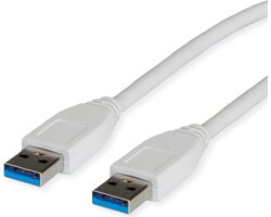 VALUE USB 3.2 Gen 1 kabel, type A-A, wit, 1,8 m