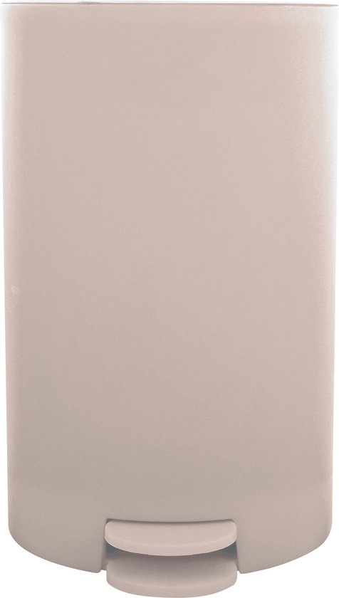 MSV Pedaalemmer - kunststof - beige - 3L - klein model - 15 x 27 cm - Badkamer/toilet