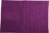 MSV Badkamerkleed/badmat/toilet - voor op de vloer - paars - 40 x 60 cm - microvezel - anti-slip