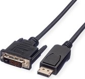 VALUE DisplayPort Kabel DP Male - DVI (24+1) Male, LSOH, zwart, 1 m