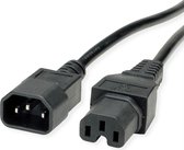 VALUE Câble d'alimentation IEC320/C14 Male - C15 Femelle, noir, 1,8 m