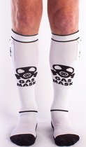 Brutus gas mask party sokken met opbergvakje wit