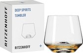 Tumbler-glas, 400 ml, serie Deep Spirits nr. 4 iglu met reliëf in kristallen bodem, Made in Germany, transparant