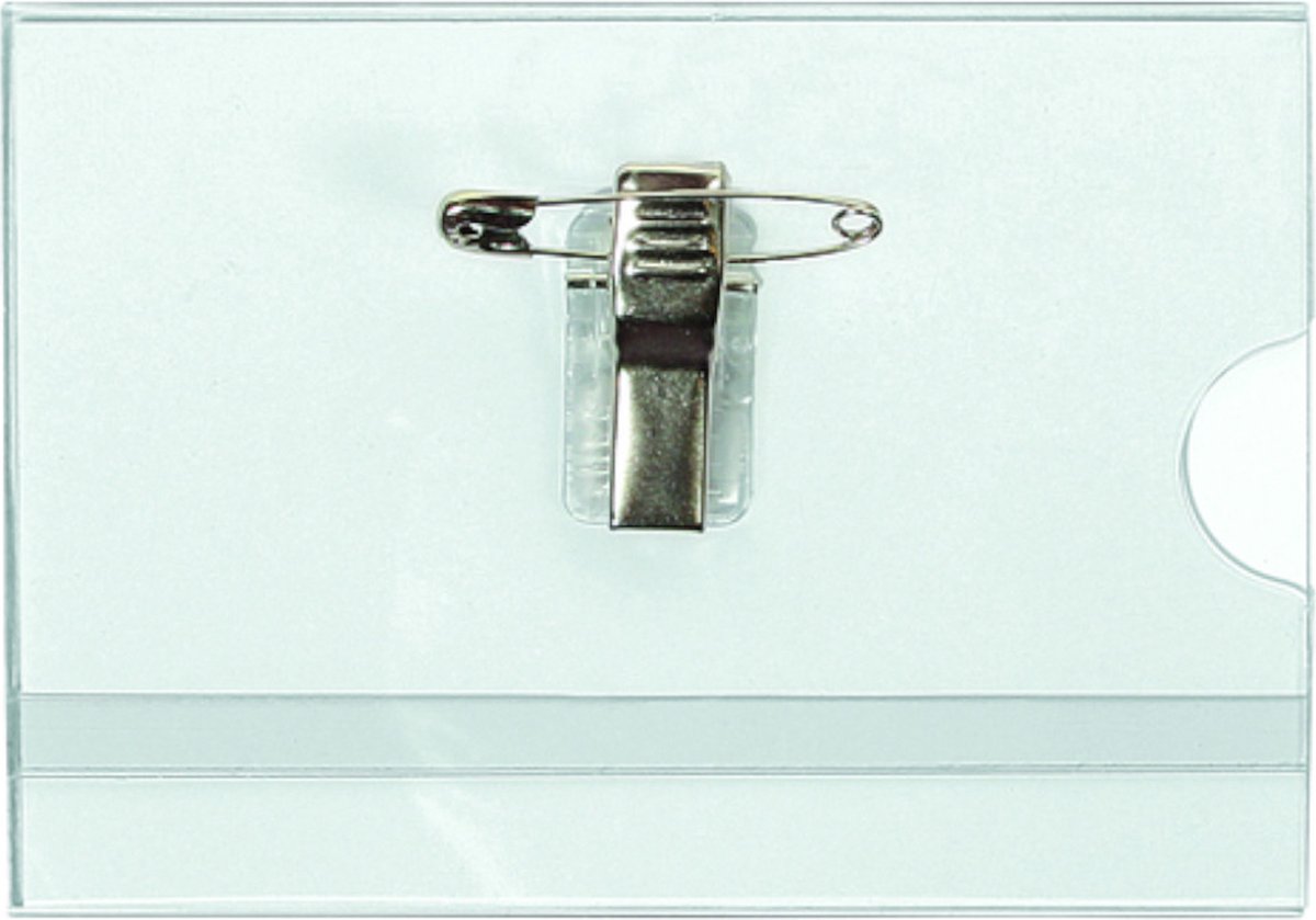 Badge Quantore met clip en speld 6x9cm