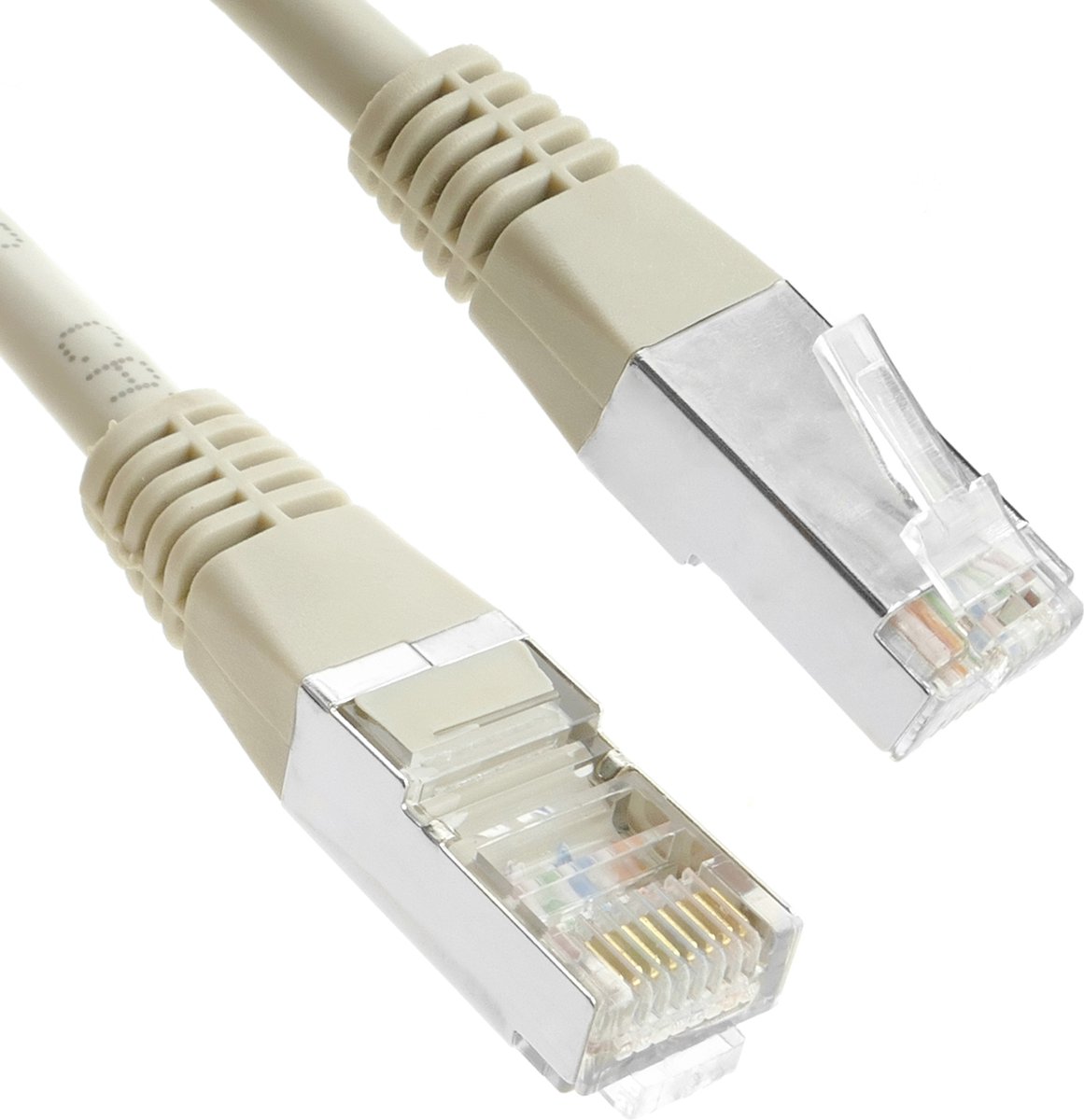 BeMatik - 0,5 m grijze FTP Cat.6a Ethernet-netwerkkabel