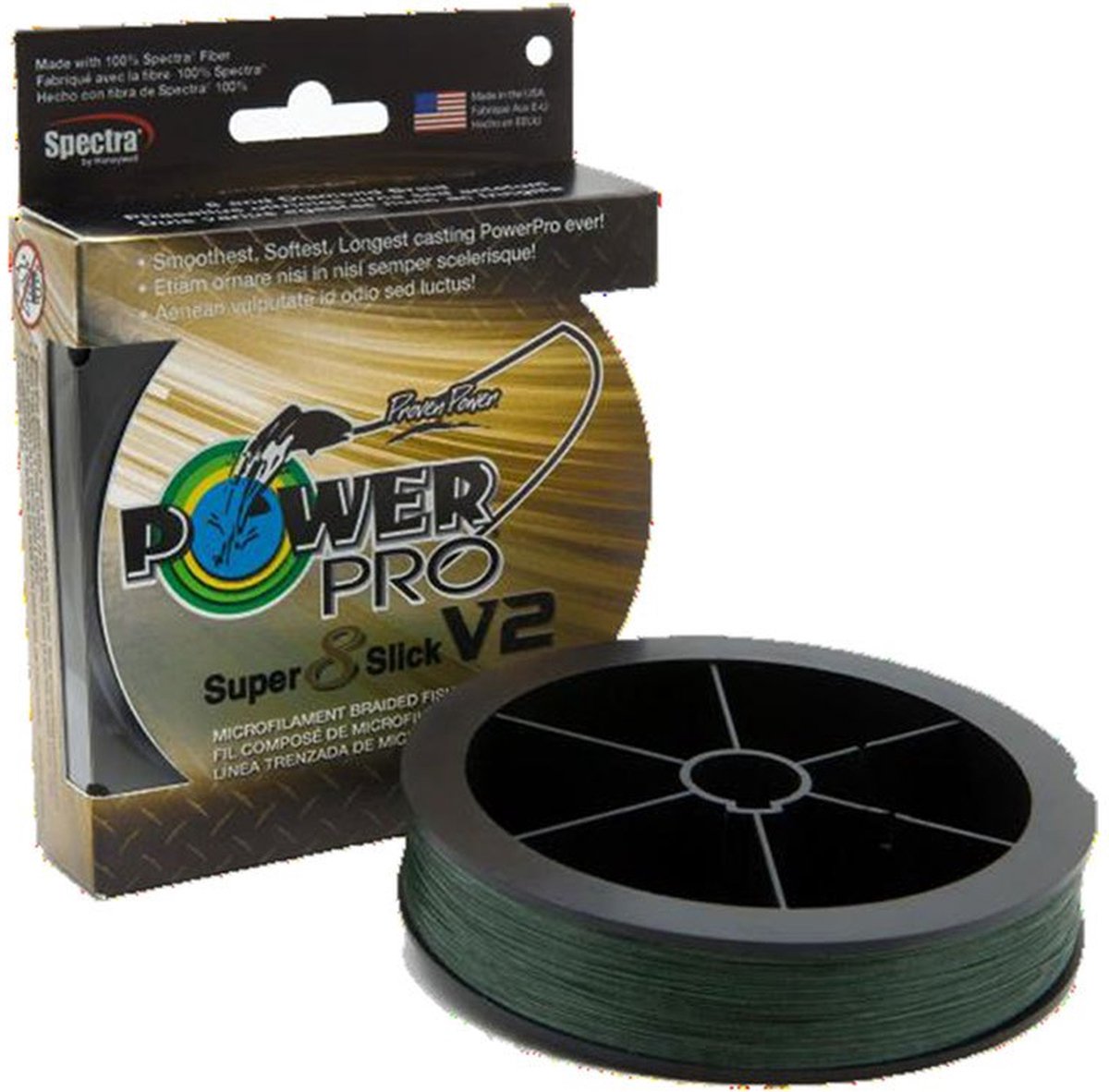 Power Pro Super 8 Slick V2 Gevlochten Vislijn 275 M Zwart 0.150 mm