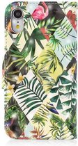 GadgetBay Cover Booklet case hoesje jungle bladeren design iPhone XR - Bladeren