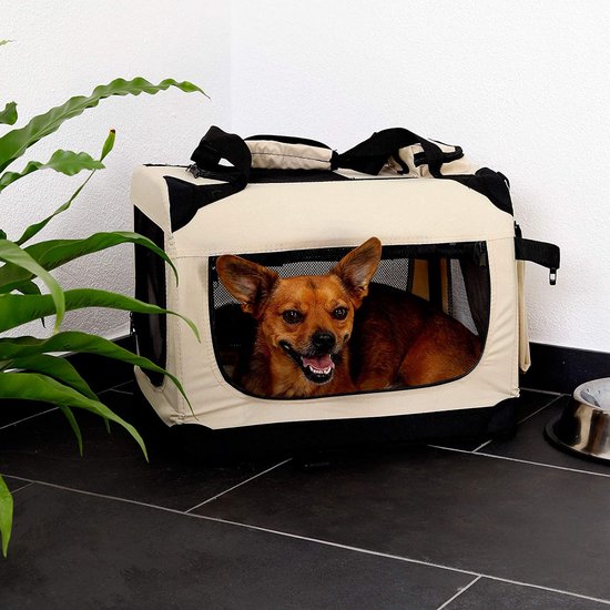 50 x 34 x 36 cm Caisse transport chien chat pliable portable