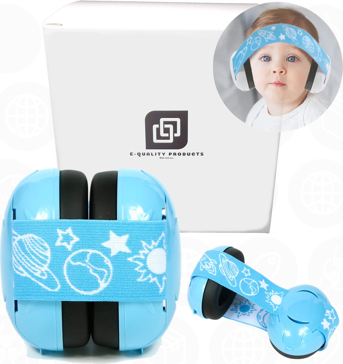 Bescherm Je Baby Tegen Harde Geluiden - Gehoorbescherming Baby En Kinderen Geluidsreductie 25 Db Blauw