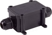 Waterdichte Kabelaansluitbox - 2 x Kabelinvoer/-uitvoer - IP68 - Zwart