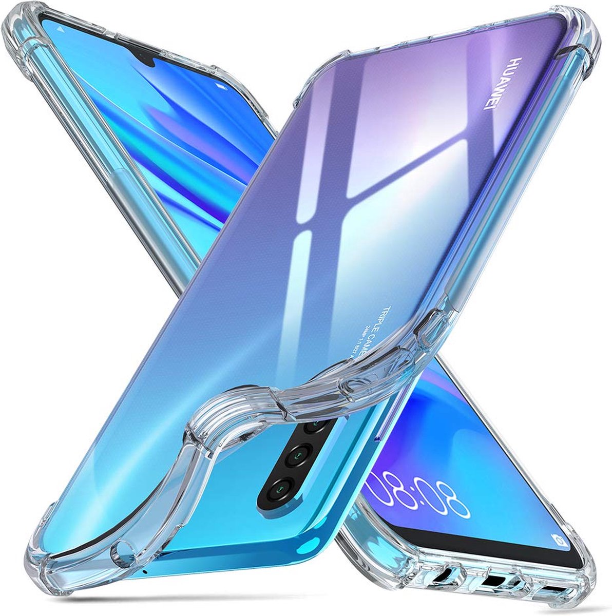 Hoesje voor Huawei P30 Lite backcover Shockproof siliconen Transparant