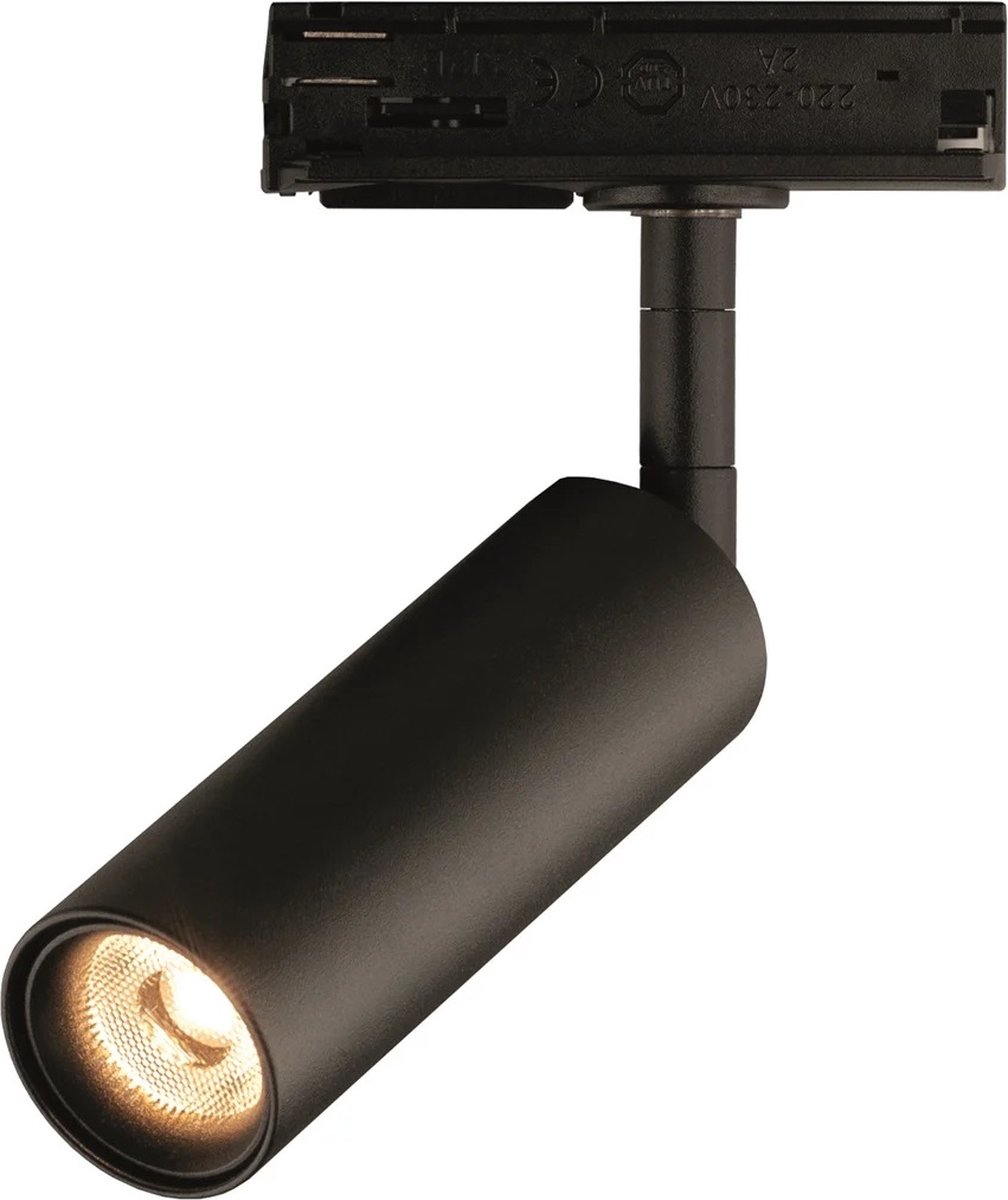 Lopal LED railspot, 4,5W / 300 lumen / 2700K, dimbaar, IP20, zandzwart aluminium, voor 1-fase railsysteem
