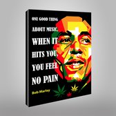 Toile Pop Art Bob Marley - 50x70cm