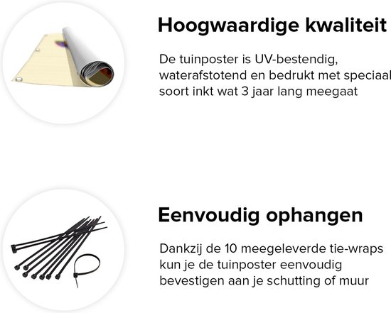 Affiche de jardin Gards Girafe colorée - Abstrait - 50x40 cm - Toile de jardin - Décoration de jardin - Décoration murale extérieure - Tableau de jardin