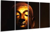 Peinture sur verre Bouddha | Or, noir | 160x80cm 4 Liège | Tirage photo sur verre | F001097