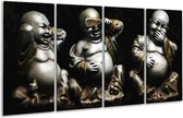 Peinture sur verre Bouddha | Noir, blanc, or | 160x80cm 4 Liège | Tirage photo sur verre | F001253