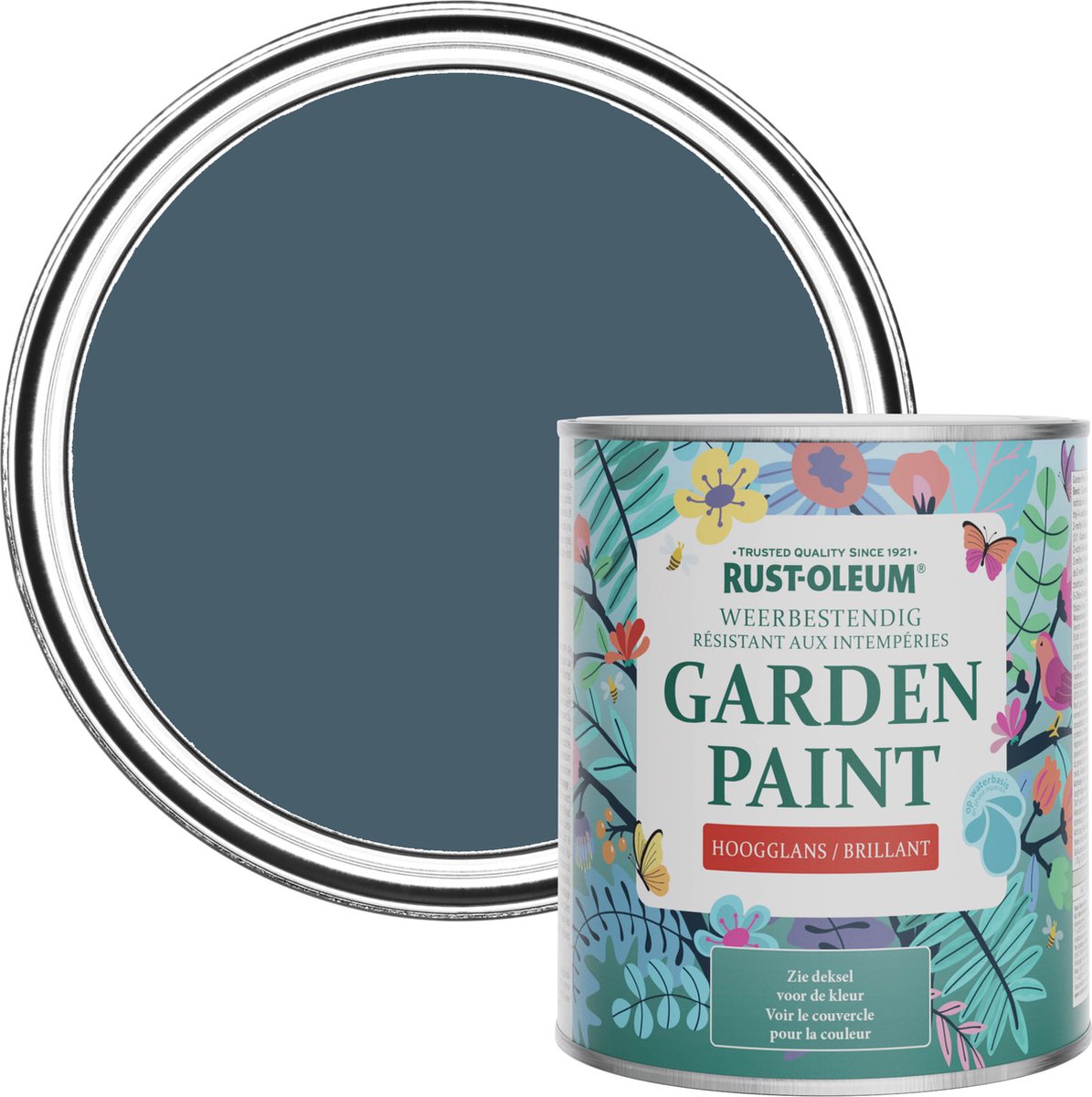 Rust-Oleum Donkerblauw Tuinverf Hoogglans - Blauwdruk 750ml