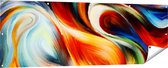 Gards Tuinposter Abstracte Kunst van Kleurrijke Verf - 180x60 cm - Tuindoek - Tuindecoratie - Wanddecoratie buiten - Tuinschilderij