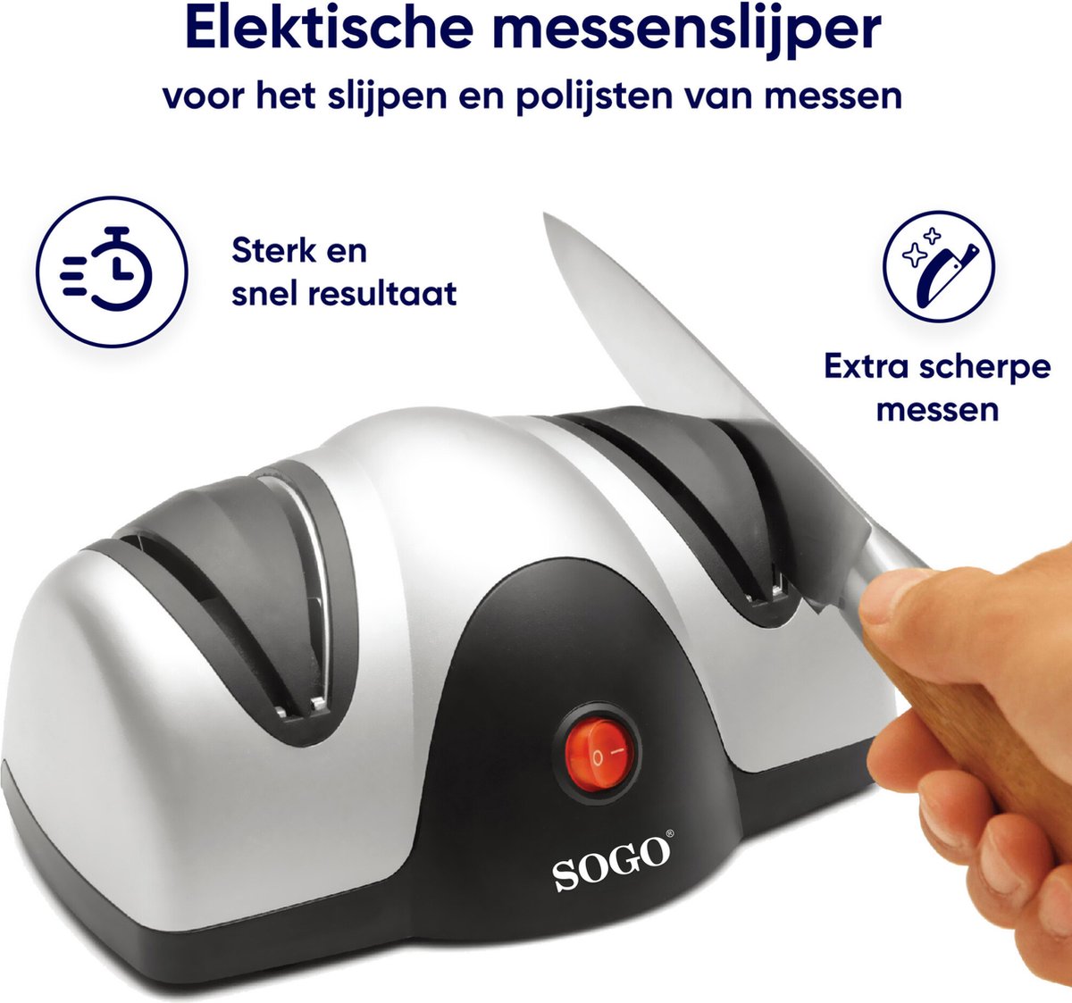Domo Scissor Sharpener Grinding Polishing, DO9204KS, Black-Silver