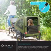 EBIKE + Hondenbuggy, aanhanger voor fiets, Fietskar voor honden, inhoud ca. 250 liter, inclusief beugel en tas, ZWART/GRIJS/BLAUW/GROEN/ROOD KLEUR