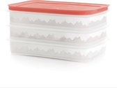 Boîte de produits à base de viande Tupperware Stapelthree, destinée au koelkast et au congélateur — 3x 675 ml