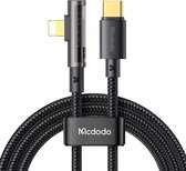 USB-C naar Lightning Prism 90 graden kabel Mcdodo CA-3391, 1,8m (zwart)