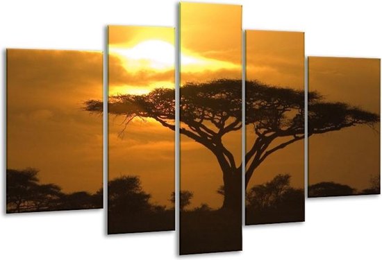 Peinture sur verre d'arbre | Jaune, noir, marron | 170x100cm 5 Liège | Tirage photo sur verre |  F000511