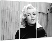 Peinture sur verre Marilyn Monroe | Noir, blanc, gris | 120x80cm 3 Liège | Tirage photo sur verre |  F006851