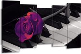 Peinture sur toile Rose | Violet, noir, blanc | 150x80cm 5Liège