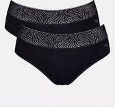 Sloggi 2-pack Menstruatie ondergoed - Period pant hipster light - XL - Zwart.