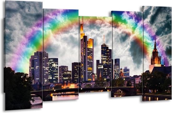 Peinture sur toile Gratte-ciel | Gris, noir | 150x80cm 5Liège