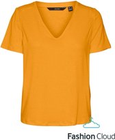 Vero Moda Marijune Ss V-neck Top Radiant Yellow GEEL L