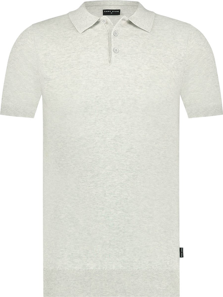 Saint Steve Chris Polo's & T-shirts Heren - Polo shirt - Lichtgrijs - Maat S